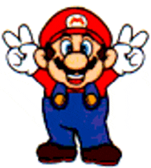 Mario waving
