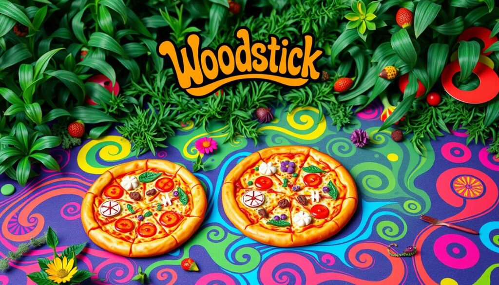 Woodstock-inspired pizza menu