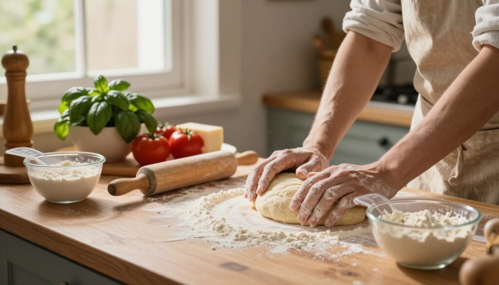 pizza dough preparation