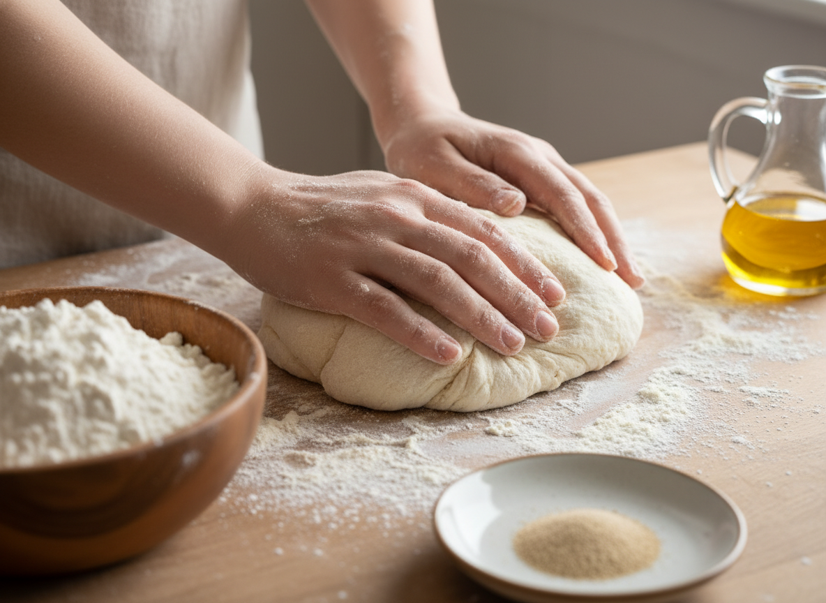 Процесс приготовления веганского теста