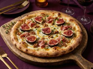 Silk Road Pizza — Fig jam, gorgonzola, walnuts, wild honey