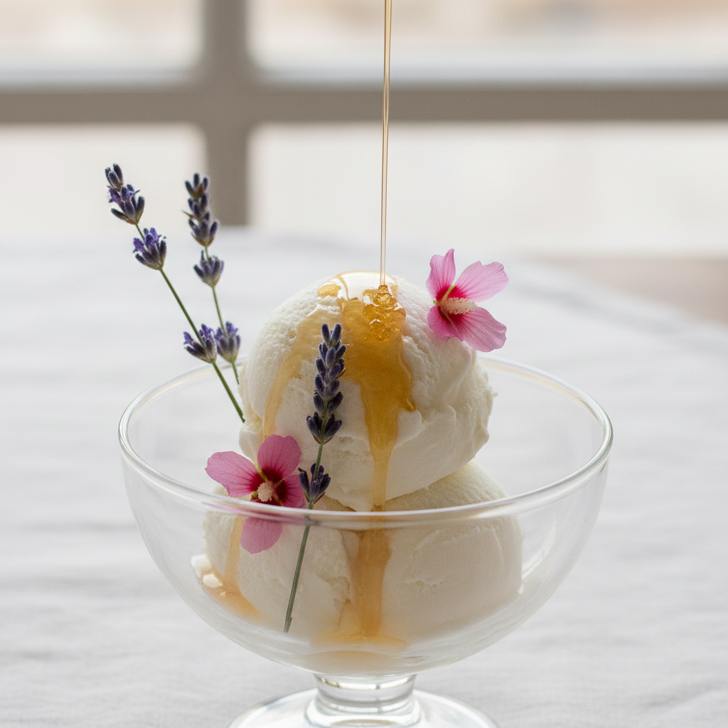 Botanical infused ice cream