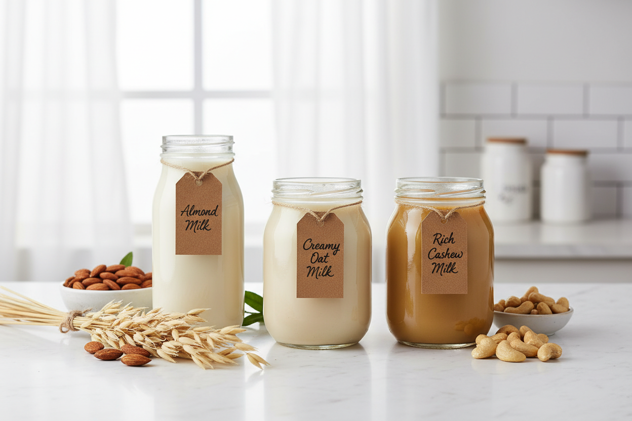 Various dairy-free ice cream bases