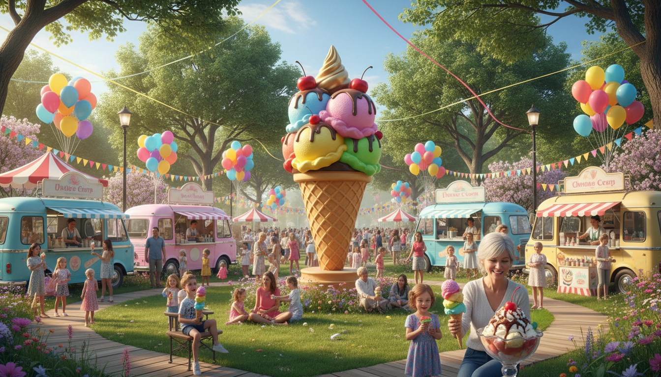Ice Cream Festival Scene