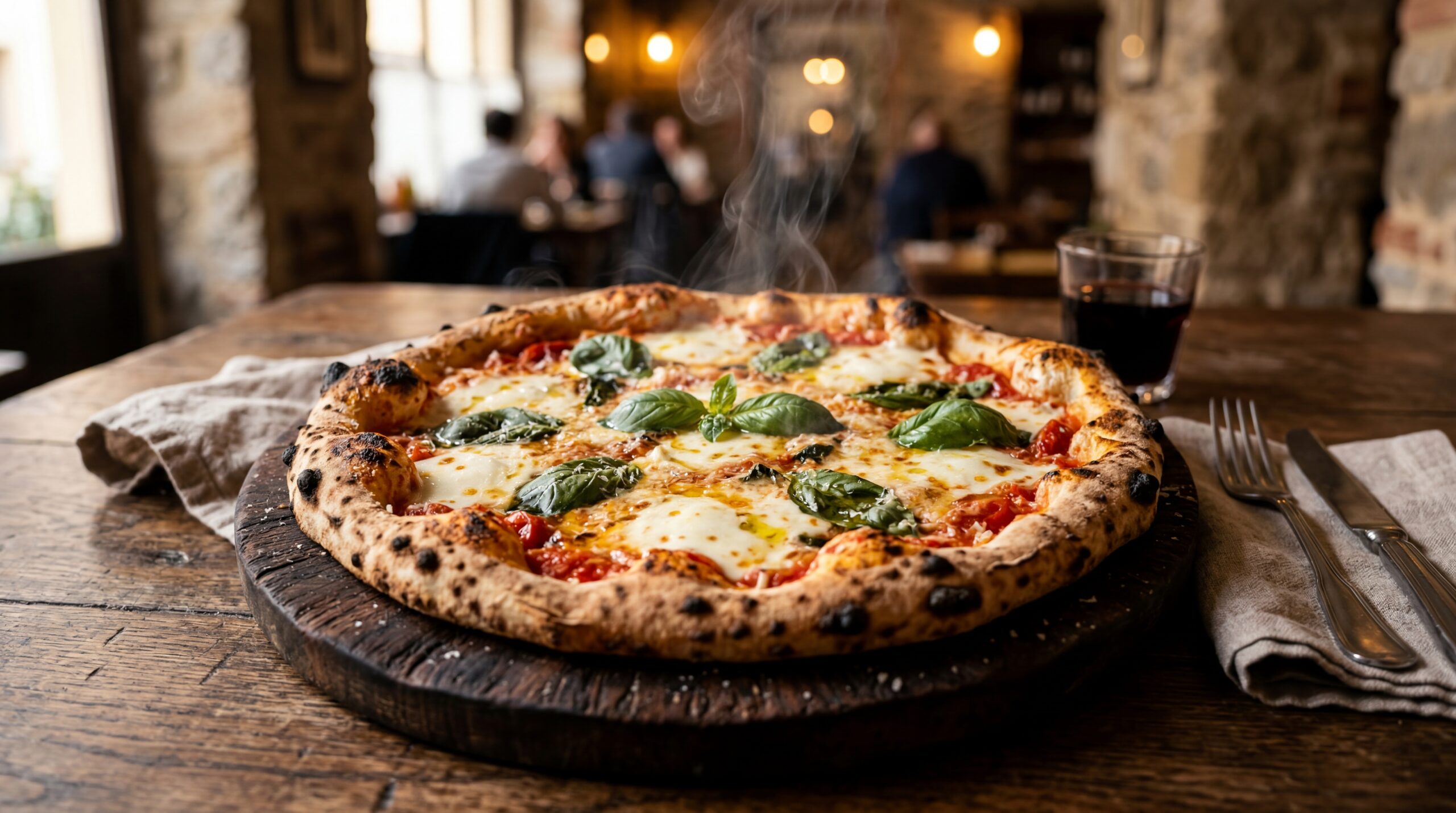 Chef hands kneading fresh pizza dough