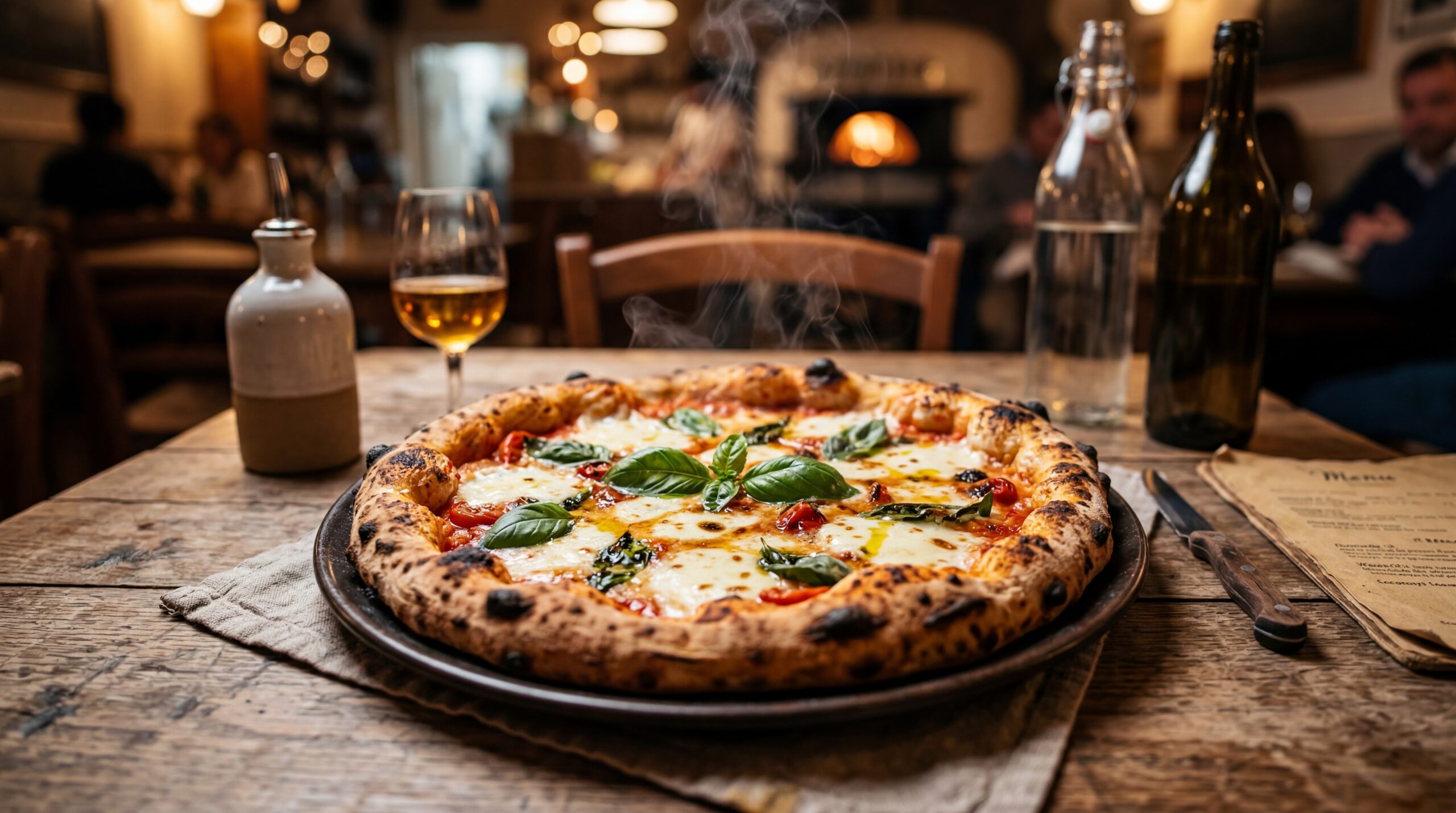 A variety of gourmet pizza toppings like truffles and specialty cheeses